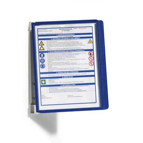 Leggio da parete DURABLE VARIO® WALL 5 pannelli A4 metallo/polipropilene blu 555107